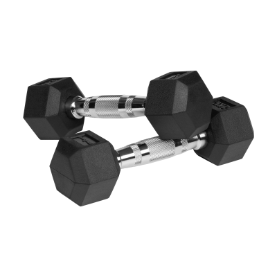 Hantle żeliwne gumowane HEX 2x2 kg REBEL ACTIVE