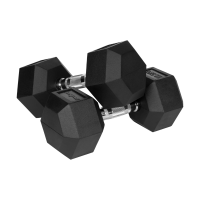 Hantle żeliwne gumowane HEX 2x12.5 kg REBEL ACTIVE