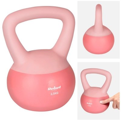 Soft Kettlebell miękki winylowy 2.5kg  REBEL ACTIVE