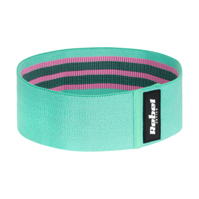 Zestaw gum do ćwiczeń materiałowy - Mini Band M, 27-55 kg, 3 gumy materiałowe, REBEL ACTIVE
