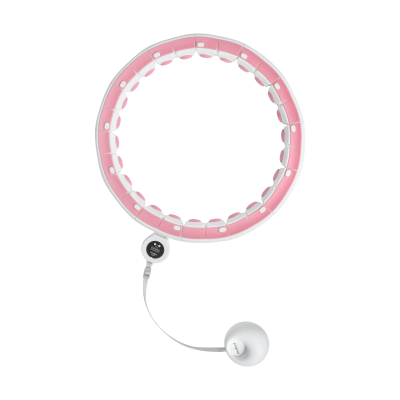 Smart Hula Hop odchudzające koło z licznikiem, wypustkami i obciążeniem 50cm, różowe, REBEL ACTIVE
