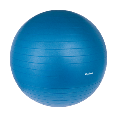 Piłka gimnastyczna rehabilitacyjna 75cm z pompką ręczną, kolor niebieski , REBEL ACTIVE