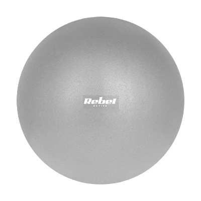 Mini piłka gimnastyczna do pilates rehabilitacyjna 25cm, kolor szary , REBEL ACTIVE