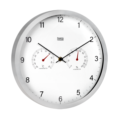 Zegar ścienny 30 cm z termometrem i hydrometrem