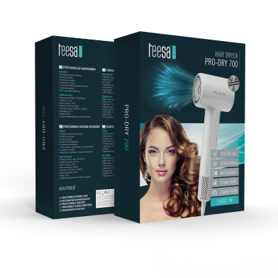 Suszarka do włosów TEESA PRO DRY 700 biała