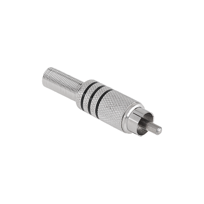 Wtyk RCA nikiel trzy paski Cabletech