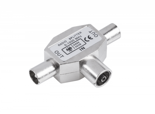 Złącze trójnik TV GN.-2xWT.metal