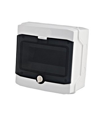 Skrzynka, obudowa natynkowa n/t 1x8 IP65 UV, transparentna 400VAC/1500VDC BK080201-- Schrack Technik