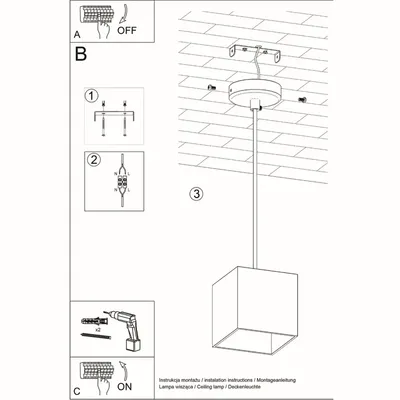 Lampa wisząca QUAD 1 czarny