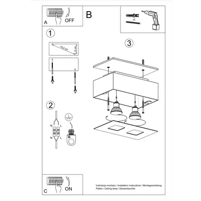 Plafon MONO 2 biały