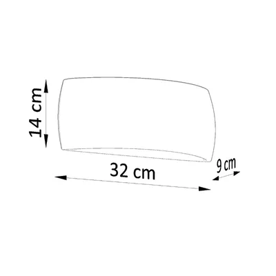 Kinkiet ceramiczny PONTIUS czarny