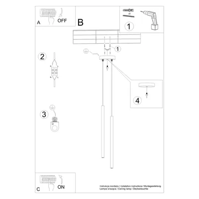 Lampa wisząca PASTELO 2 żółta
