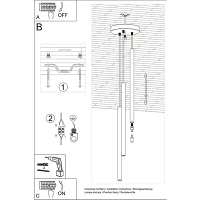 Lampa wisząca PASTELO 3P brązowa