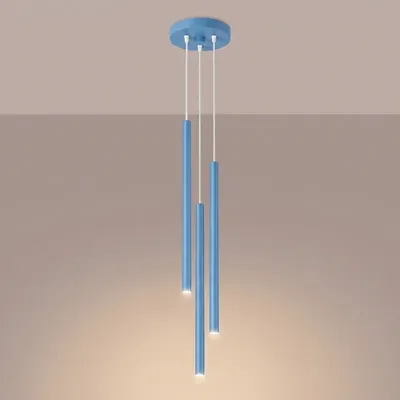 Lampa wisząca PASTELO 3P błękitna