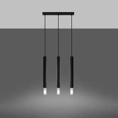 Lampa wisząca WEZYR 3 czarna