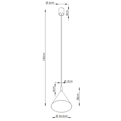Lampa wisząca NOX 25 zielona oliwka