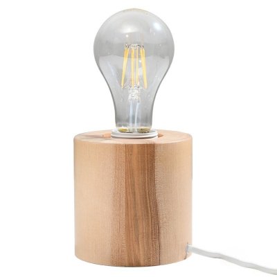 Lampa biurkowa SALGADO naturalne drewno