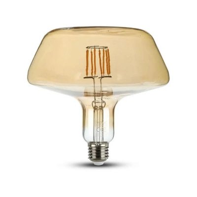 Żarówka LED V-TAC 8W filament E27 T180 bursztynowa 175x150mm VT-2308-N 2200K 620lm