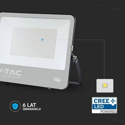 Naświetlacz LED V-TAC CREE CHIP 200W 135lm/W przewód 1m IP65 VT-44201 6500K 27000lm 6 lat gwarancji