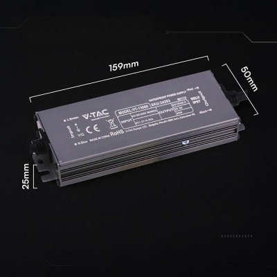 Zasilacz do LED hermetyczny SLIM V-TAC 60W 12V 5A IP67 filtr EMI VT-13060