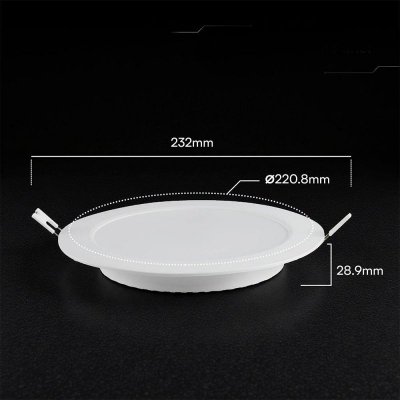 Panel wpuszczany downlight V-TAC 18W LED CREE CHIP okrągły 220x28mm VT-61018CCT 3000K-4000K-6500K 1980lm 6 lat gwarancji