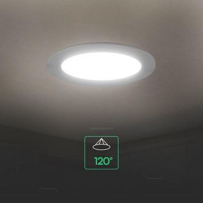 Panel wpuszczany downlight V-TAC 18W LED CREE CHIP okrągły 220x28mm VT-61018CCT 3000K-4000K-6500K 1980lm 6 lat gwarancji