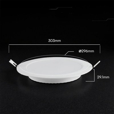 Panel wpuszczany downlight V-TAC 24W LED CREE CHIP okrągły 294x29mm VT-61024CCT 3000K-4000K-6500K 2640lm 6 lat gwarancji