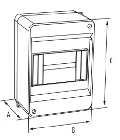 Rozdzielnica modułowa natynkowa plastikowa 2x18 IP40 C.1336/2-P Pawbol