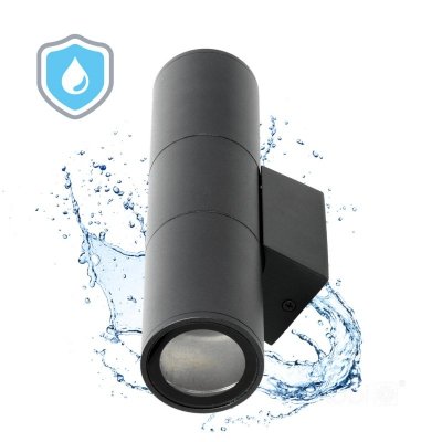 Kinkiet ogrodowy QUERK 3 2xGU10 IP54 czarna LED2B