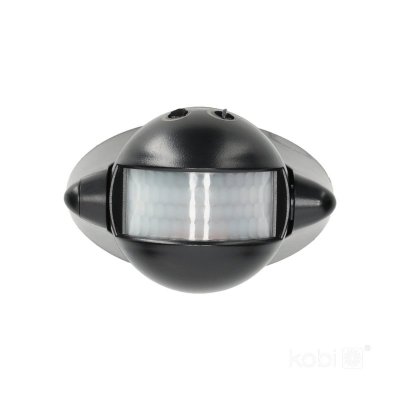 Czujnik ruchu LX39 IP44 180° PIR czarny Kobi Premium