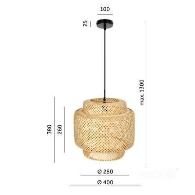 Lampa wisząca DATURA BAMBOO 1xE27 LLS