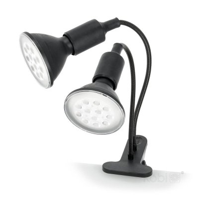 Lampka biurkowa PLANTY CLIP B DUO 2xE27 czarna Kobi Design