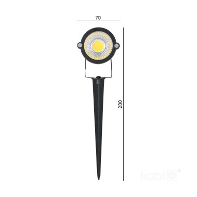 Lampa ogrodowa LED BLAKE 5W 3000K IP65 czarna Kobi
