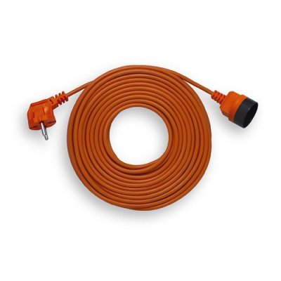 Przedłużacz kosiarkowy 1gn/30m/Bu/1mm pomarańczowy Elgotech
