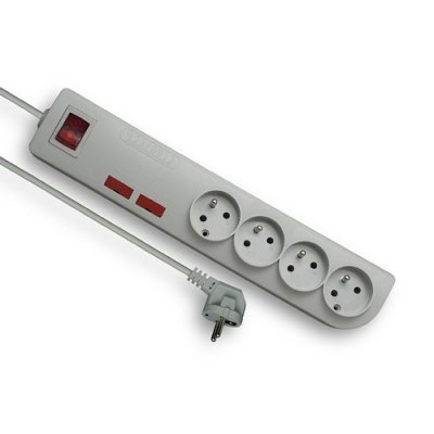 Przedłużacz przepięciowy PSF2 4gn/5m/Zu+W/1mm szary Elgotech
