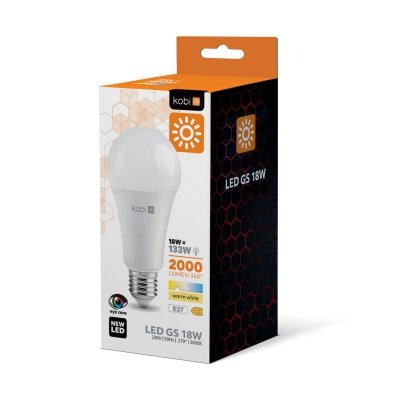 Żarówka LED GS 18W E27 3000K Kobi