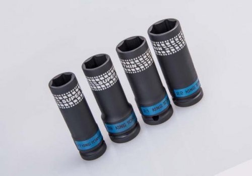 NASADKA DŁUGA UDAROWA CIENKOŚCIENNA 1/2&quot; 17mm x 80mm, 6-kąt, STAL Cr-Mo, DO ALUFELG King Tony