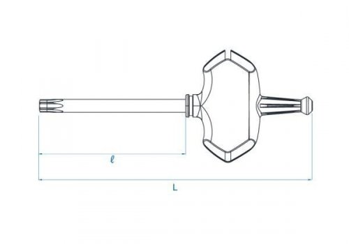 KLUCZ TRZPIENIOWY &quot;T&quot; TORX T10 x 45mm King Tony