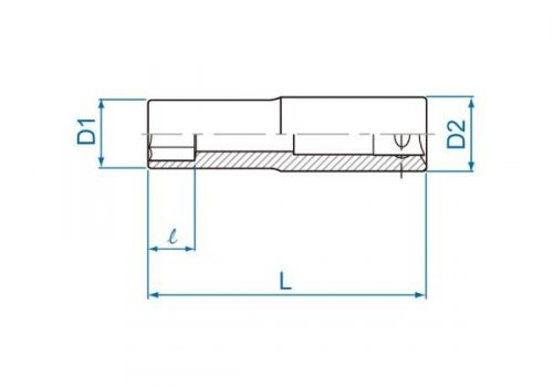 NASADKA DŁUGA GWIAZDKOWA 3/8&quot; E-TORX E7 x 63mm, Cr-V King Tony