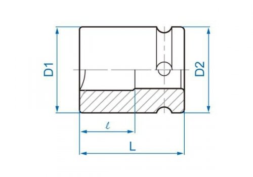 NASADKA UDAROWA 3/4&quot; 20mm x 53mm, 4-kątna King Tony