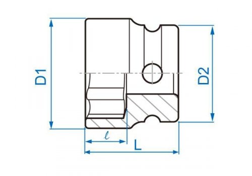 NASADKA KRÓTKA UDAROWA 1/2&quot; 14mm x 28.5mm, 6-kąt King Tony