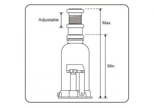 PODNOŚNIK HYDRAULICZNY SŁUPKOWY 10T, ZAKRES 225 - 440mm King Tony