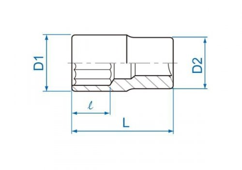 NASADKA 1/4&quot; CALOWA 5/16&quot; x 24mm, 8-kąt. Cr-V King Tony