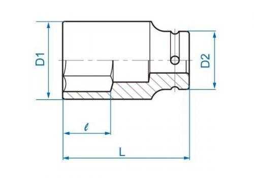 NASADKA DŁUGA UDAROWA 3/4&quot; 44mm x 95mm, 6-kąt. King Tony