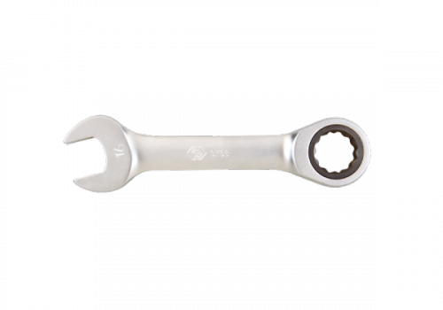 KLUCZ PŁASKO-OCZKOWY KRÓTKI Z GRZECHOTKĄ JEDNOKIERUNKOWĄ 72 ZĘBY 14mm x 115mm King Tony