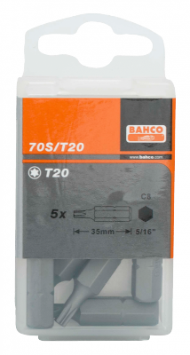 Bit 5/16&quot; do śrub TORX T20x35 mm, 5 szt. BAHCO