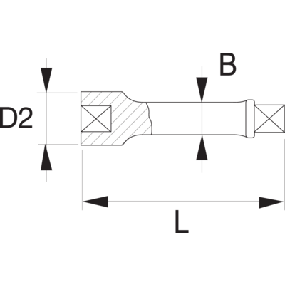 Przedłużka udarowa 1/2&quot; 125 mm BAHCO
