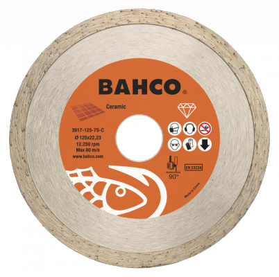Tarcza diamentowa 125mm x 2mm x 22.23mm 7mm obrzeże do ceramiki BAHCO