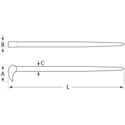 Łom z profilowaną głowicą 503 mm BAHCO