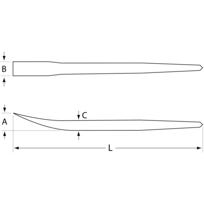 Łom 37x26 mm, długość 609 mm BAHCO